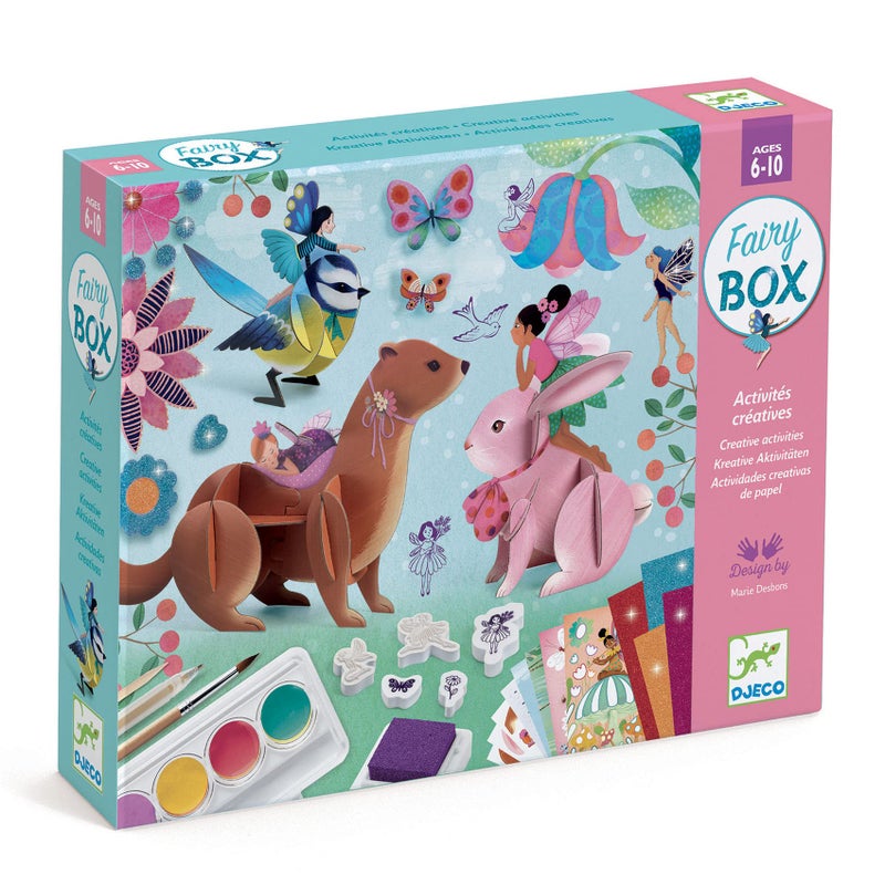 DJECO Fairy Craft Kit Paint Draw Build More for Home School or Gifts Fun Creative for Family Friends Educational Art Craft Kit Multi Activitiy for Kids 6 Medium - Image 2