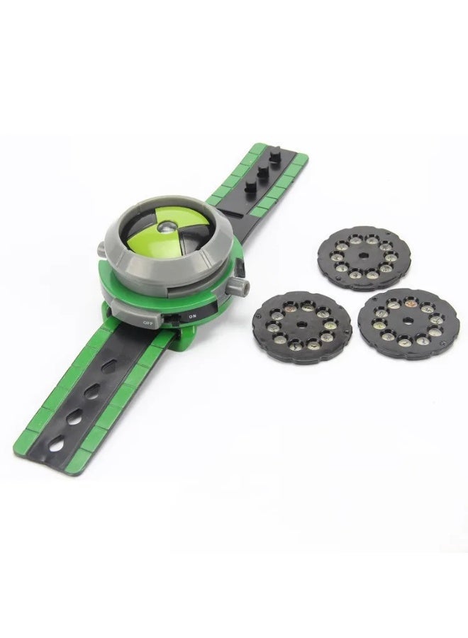 Children's Green Plastic Projection Watch Toy with Luminous Sound - Image 1