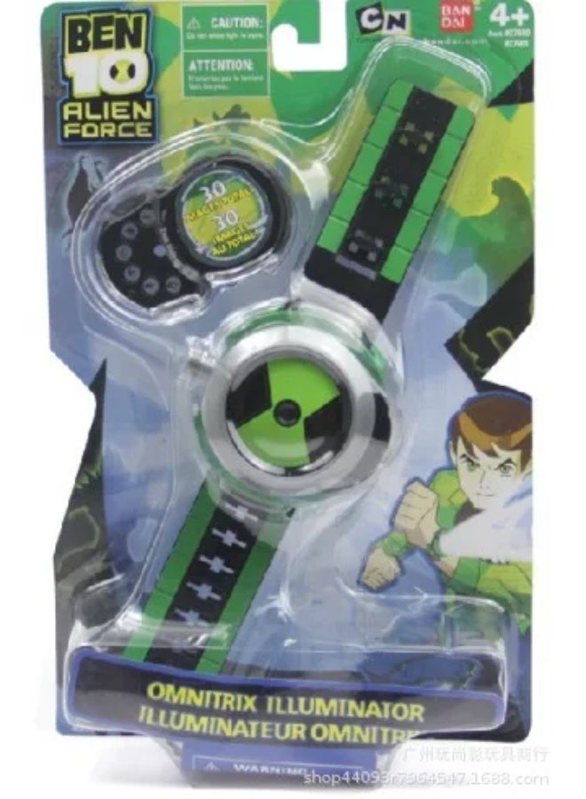 Children's Green Plastic Projection Watch Toy with Luminous Sound - Image 3