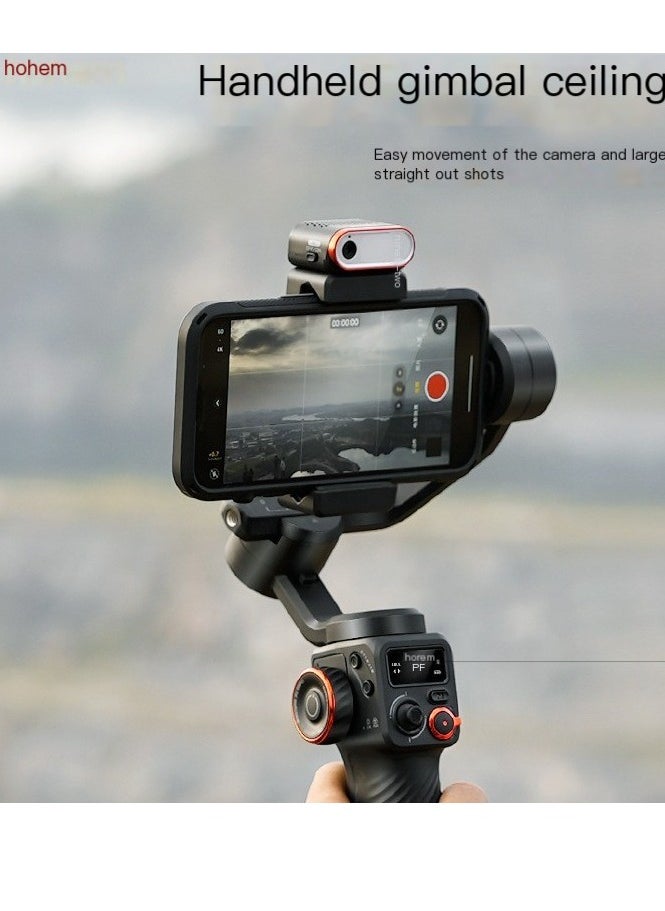 hohem - iSteady M6 Kit 3-Axis Smartphone Gimbal Stabilizer Anti-shake Phone Vlog Gimbal 360° Rotatable OLED Large Screen with AI Vision Sensor & Fill Light Module Mini Tripod Storage Case 400g Payload R - Image 1