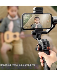 hohem iSteady M6 Kit 3-Axis Smartphone Gimbal Stabilizer Anti-shake Phone Vlog Gimbal 360° Rotatable OLED Large Screen with AI Vision Sensor & Fill Light Module Mini Tripod Storage Case 400g Payload R  - Image 4
