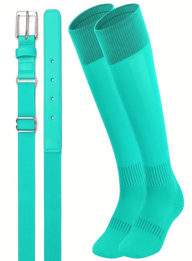 UnFader Youth Adult Baseball Socks and Belts Combo, Adjustable Elastic Softball Belts and Socks for Boys Mens and Grils - Image 1