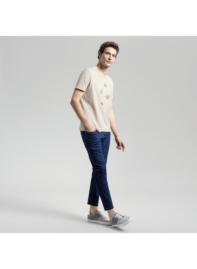 Goldlion Fresh & Smart Temperature-regulating Fiber】men's Spring/summer Contrast Color Brand Letter Print Casual Breathable Short-sleeve T-shirt - Image 5