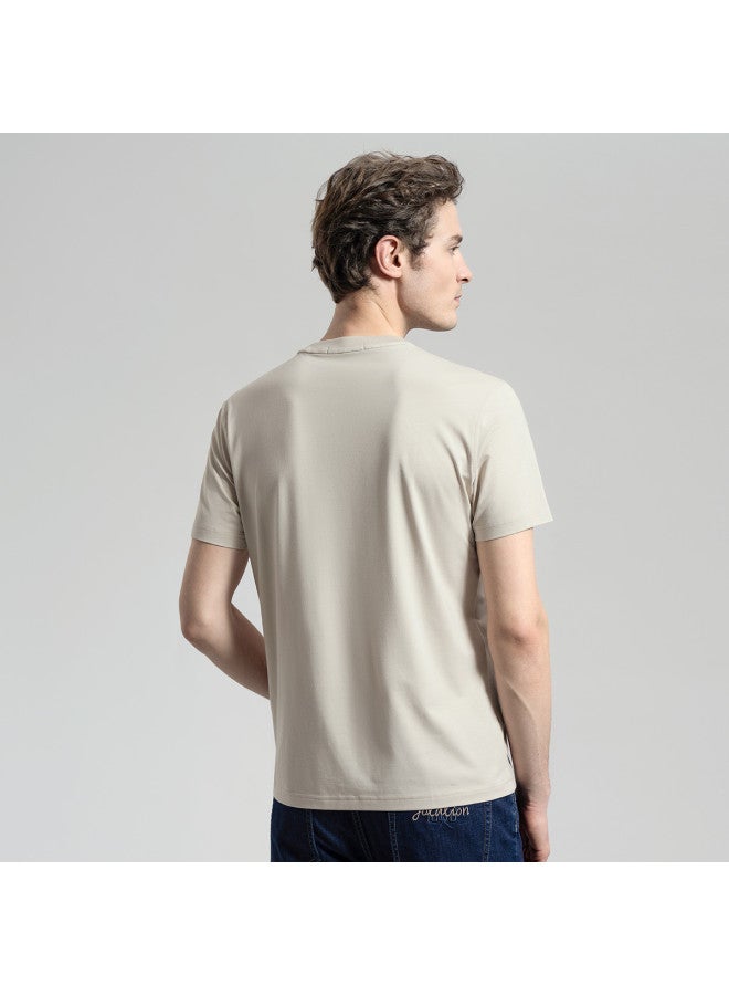 Goldlion Fresh & Smart Temperature-regulating Fiber】men's Spring/summer Contrast Color Brand Letter Print Casual Breathable Short-sleeve T-shirt - Image 3