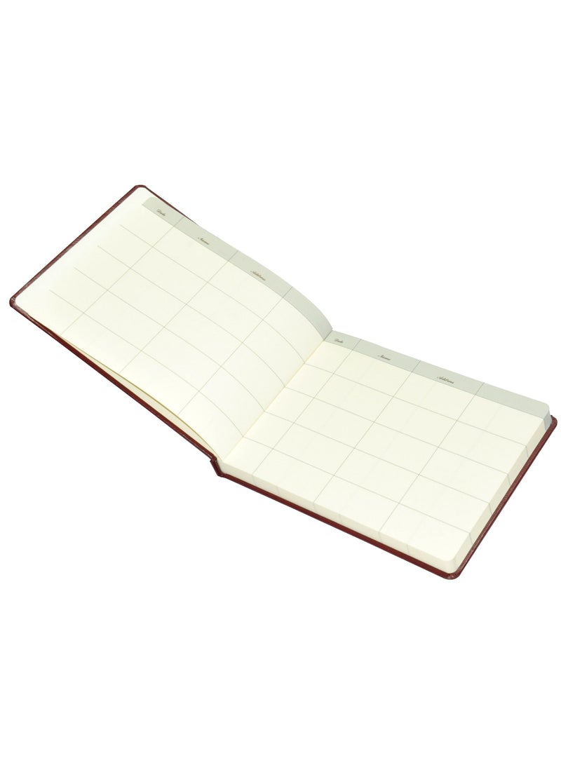 FIS Executive Visitor Book, Bonded Leather Cover, Ivory Paper, 100 gsm, Round Corners English, 120 Sheets Size: 200 x 250 mm - FSCLEXVI12 - Image 4