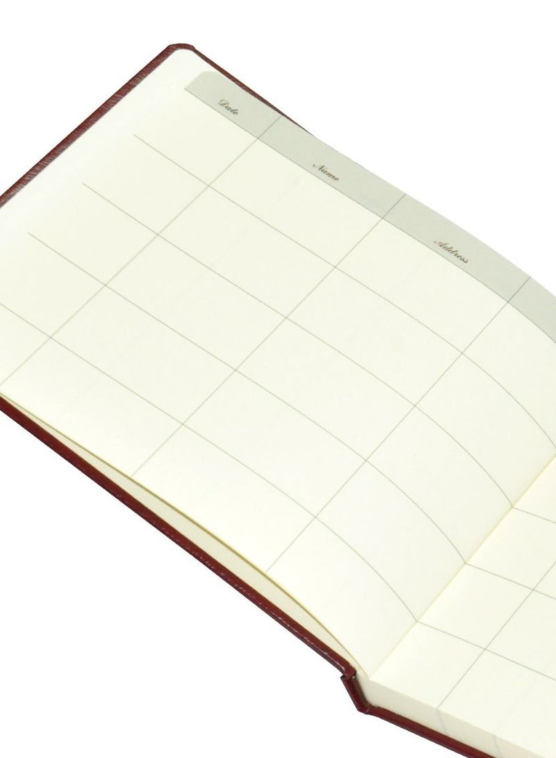 FIS Executive Visitor Book, Bonded Leather Cover, Ivory Paper, 100 gsm, Round Corners English, 120 Sheets Size: 200 x 250 mm - FSCLEXVI12 - Image 2