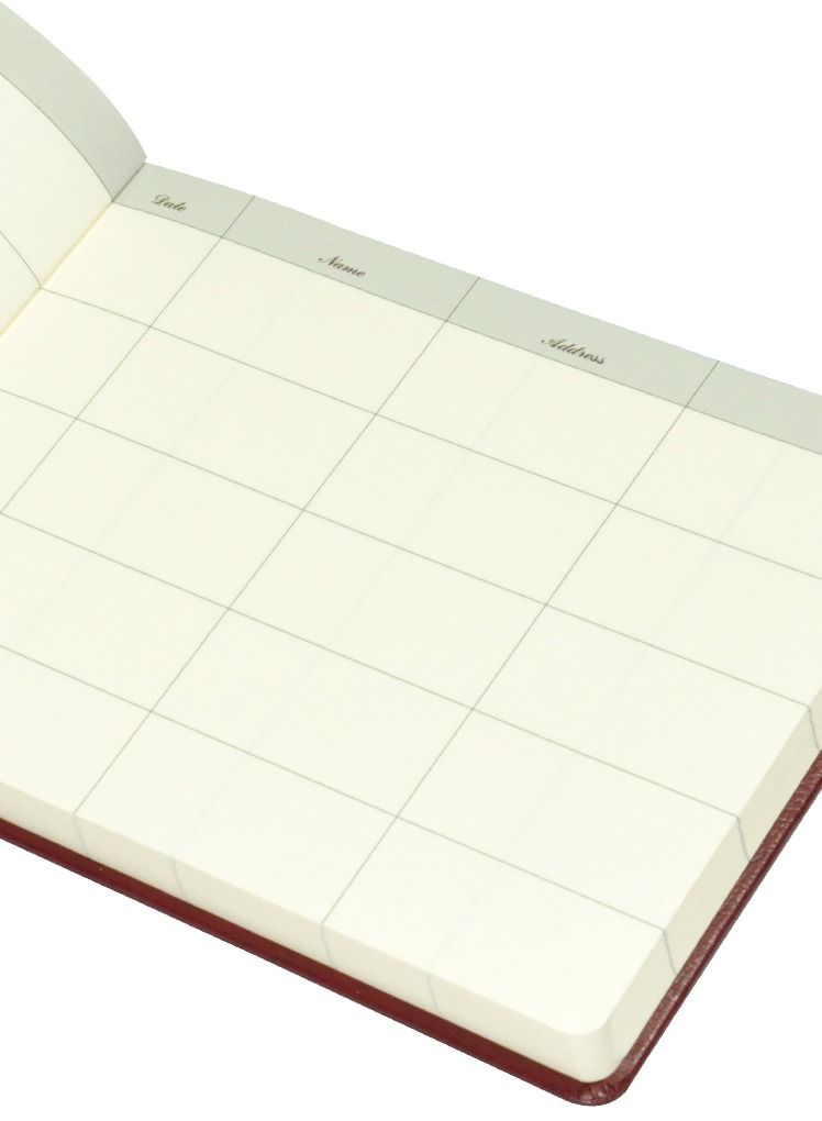 FIS Executive Visitor Book, Bonded Leather Cover, Ivory Paper, 100 gsm, Round Corners English, 120 Sheets Size: 200 x 250 mm - FSCLEXVI12 - Image 3