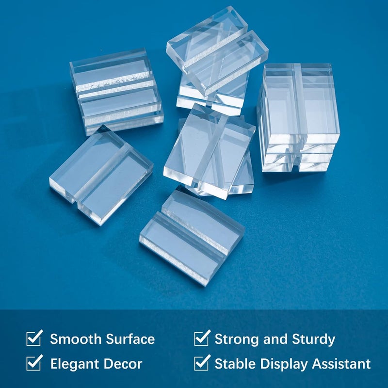 SETROVIC 25 Pcs Acrylic Place Card Holder, Card Display Stand Table Number Holders for Table Wedding Menu Office Meeting - Image 3