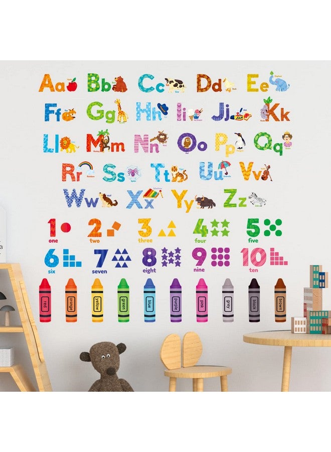 Decowall Ds8044 Animal Alphabet Numbers Colour Decals Stickers Kids Peel And Stick Removable For Room Décor Letters Abc Classroom Playroom Decorations Educational Bedroom Nursery - Image 4