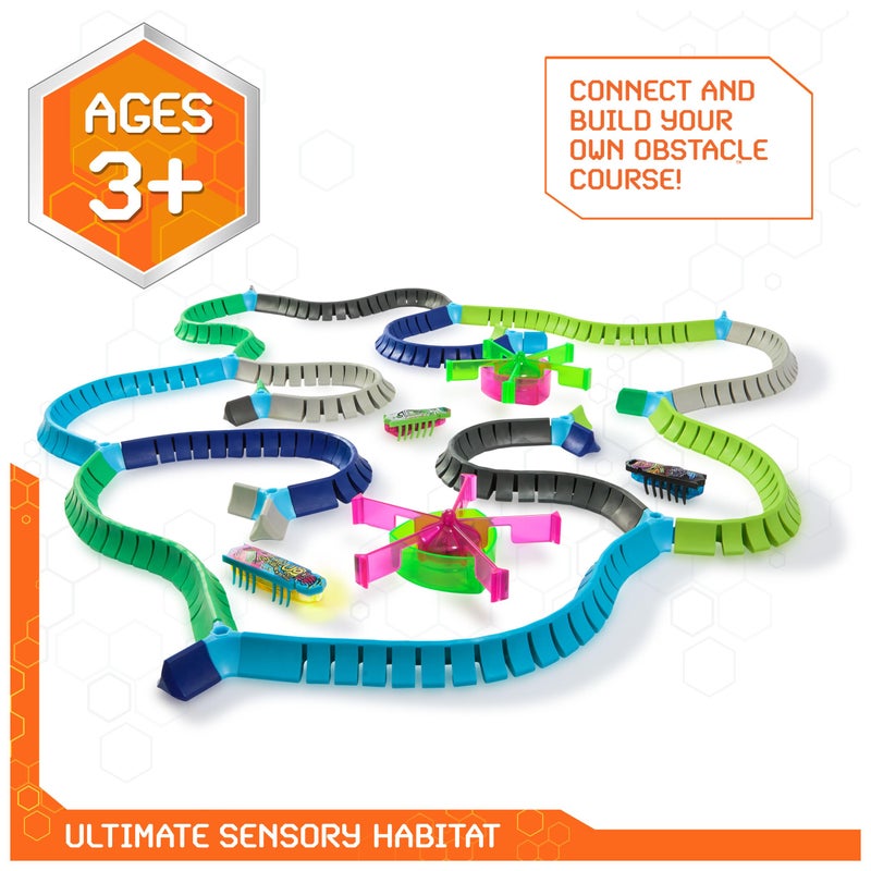 HEX Bots Nano Land, Sensory Toys for Kids & Cats with Over 40 Pieces & 3 Nano Bots, Toy Playsets & Mini Robot Toy for Kids Ages 3 & Up, Batteries Included - Image 2