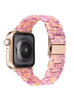 DEALELE Bands Compatible with iWatch 38mm 40mm 41mm, Colorful Resin Replacement Strap for Apple Watch Series 8/7 / 6/5 / 4/3 / SE Women Men, Colorful Pink  - Image 2