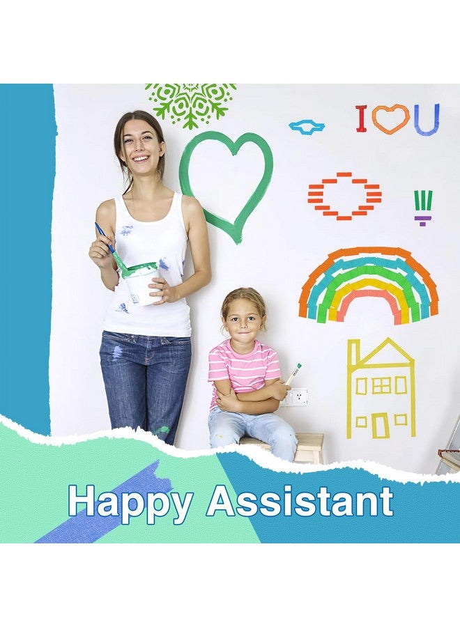 OWLKELA Colored Masking Tape 0.6" x 16 Yard Per Roll, 6 Rolls Rainbow Colors Painting Tapes, Painters Tape, Craft Tape, Labeling Tape, Paper Tape for Crafts & DIY Projects - Image 5