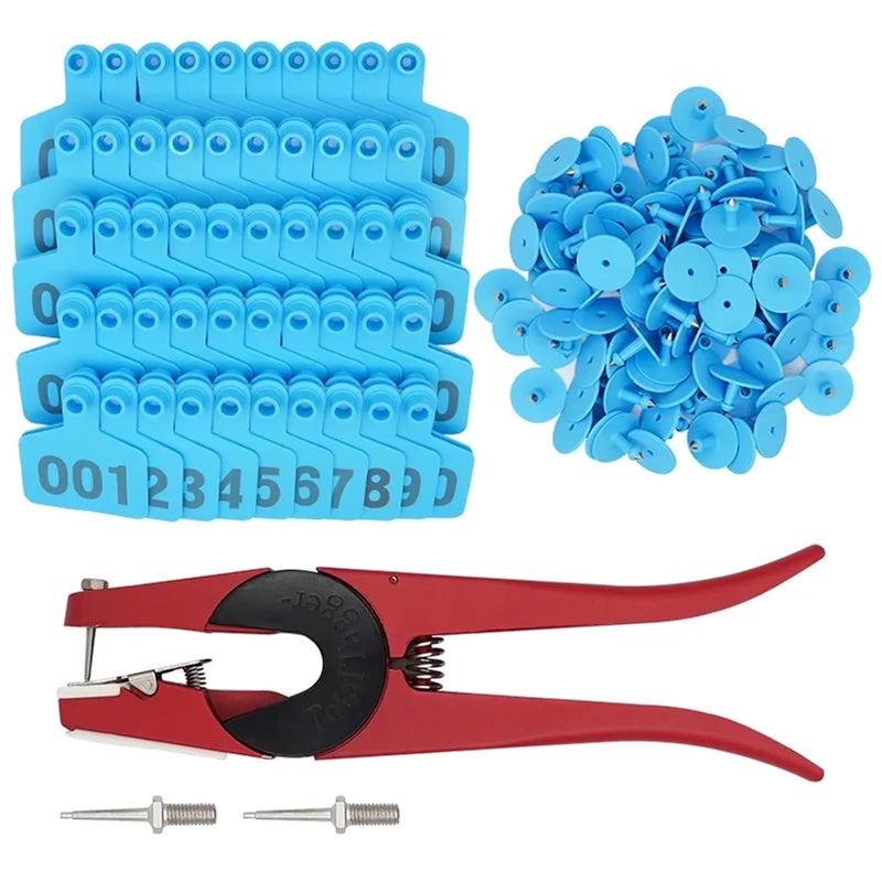 Kit7 Livestock Ear Tags 100Pcs with Pliers and Pins for Cattle Goat Sheep Pigs - Image 3