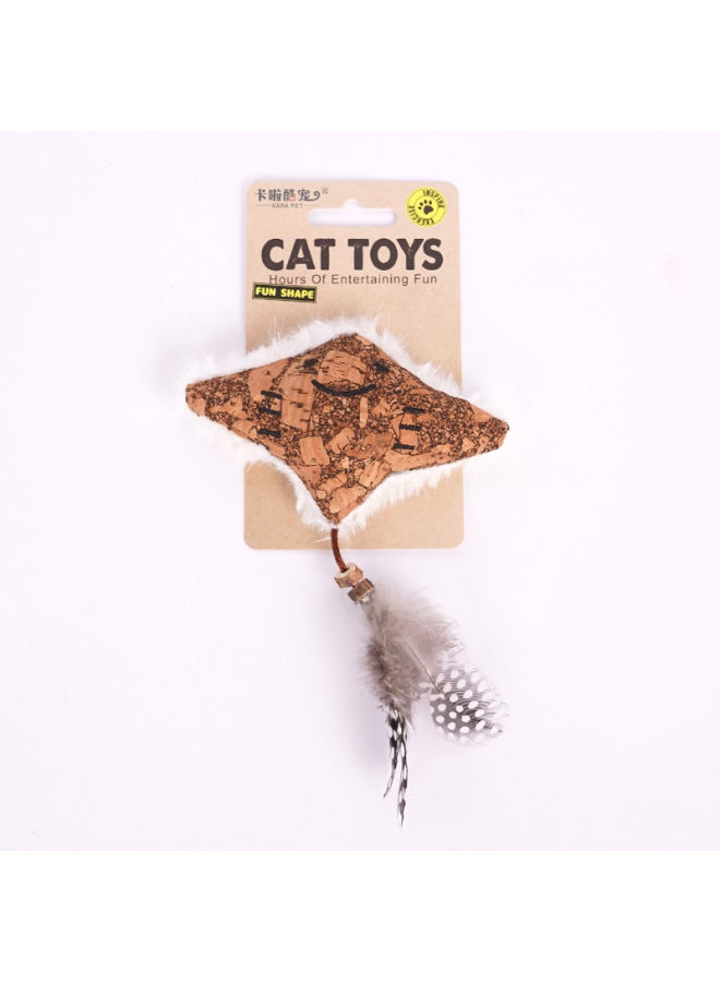 Cat Toy Self-entertainment Catnip Feather Teaser Stick Silvervine Interactive Pet Toy