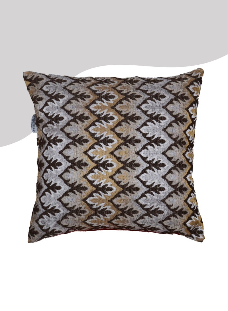 Donetella Cushion Cover,45X45 Cm (18X18 inch) 1-Pcs Decorative Throw Pillowcases Without Filler With Beautiful Abstract Art For Sofa Bed Living Room And Couch, Flint  - Image 1