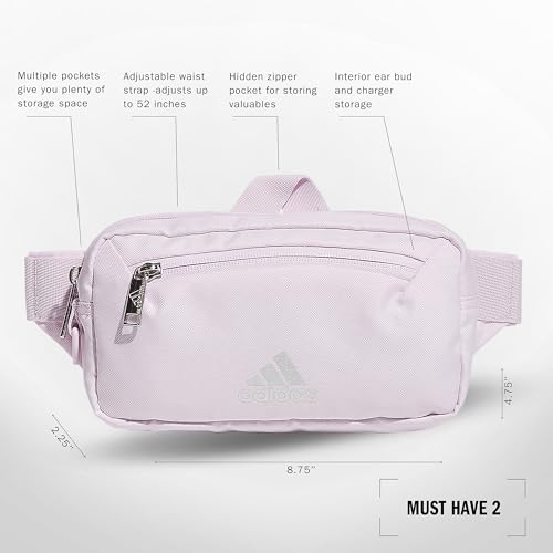 adidas Must Have Fanny Pack – Belt Bag for Men & Women, Ice Lavender/Silver Metallic, One Size - Image 2