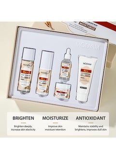 MOOYAM 5-Piece Rice Skincare Set with Rice Cream,Serum,Lotion,Cleanser and Toner,Improves Skin Texture | Instant Glow | Suitable for All Skin Types  - Image 5