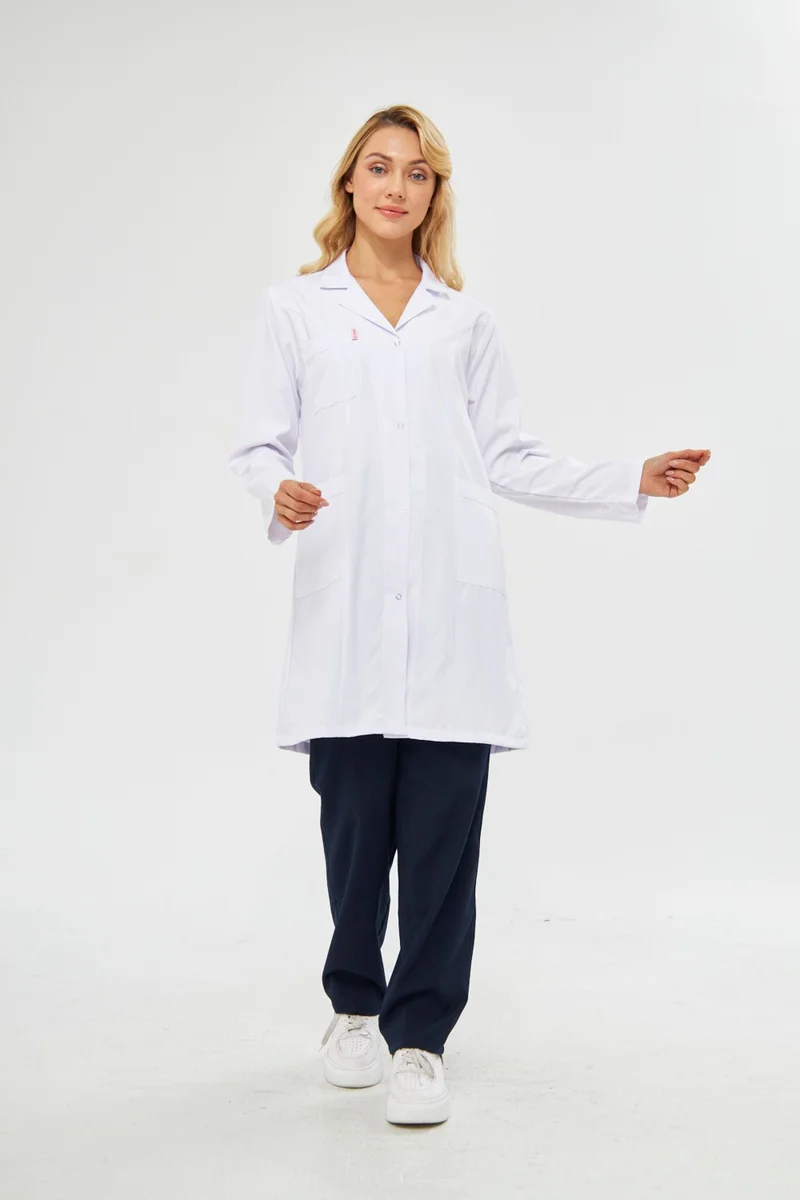 Mervem Doctor's Apron Alpaca Women's White