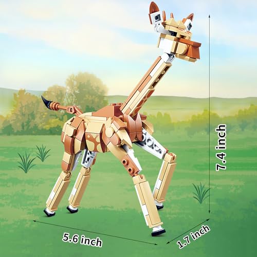 Fangool Giraffe Building BlocksGiraffe Decor Toy Suitable for Bedroom and Living Room Office 161 Pcs Creative Ideals Giraffe Gifts for Friends Age Over 13 Years Old - Image 5