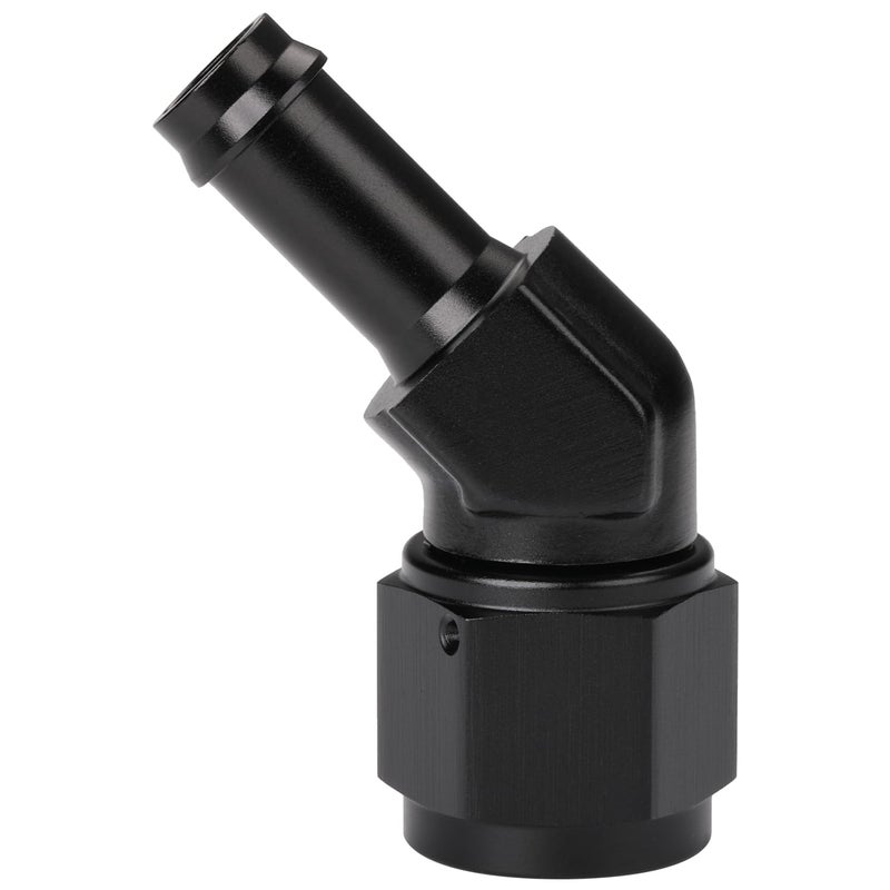 Podavelle 10AN Female to 12 Barb 45 Degree Hose Fitting Adapter Swivel Aluminum Black - Image 2