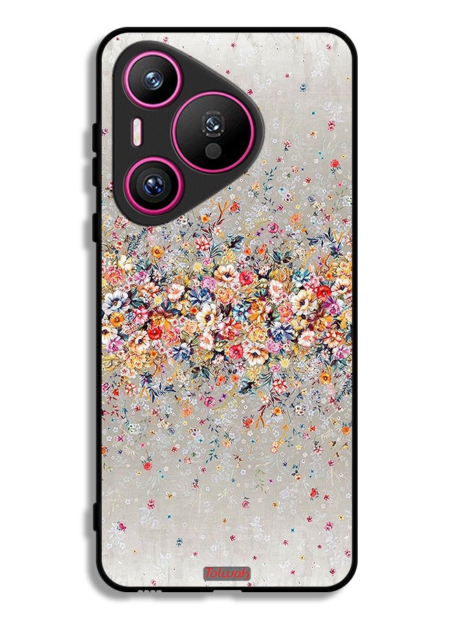 Tolwak Huawei Pura 70 Protective Case Cover Small Flowers Abstract Art - Image 1