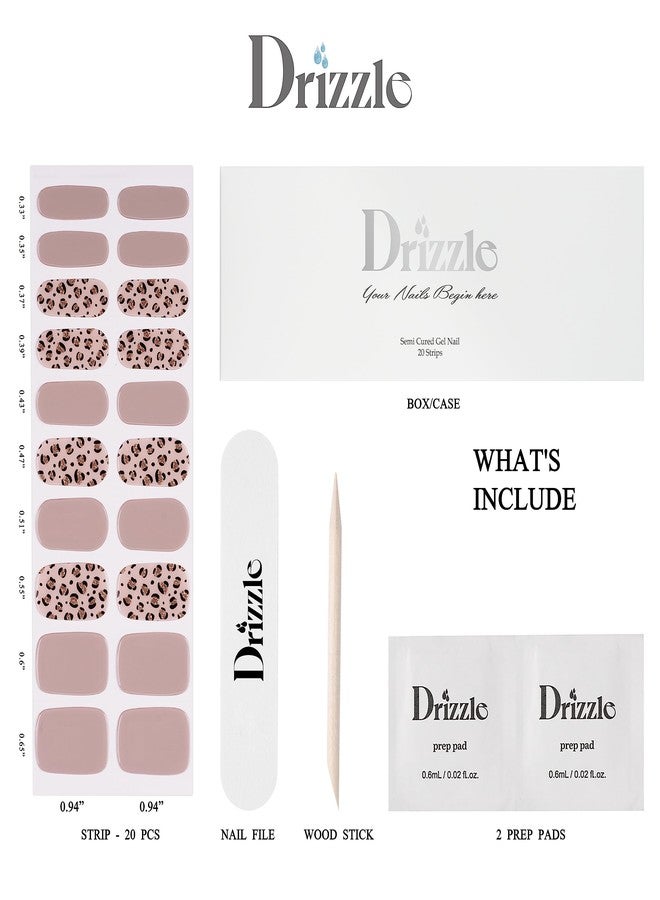 Drizzle Semi Cured Gel Strips, Real Polish Art Stickers (UV/LED Light Required), Glossy Glitter Solid Color Full Wraps, Long Lasting Waterproof Decal for Women (Charmed) - Image 5