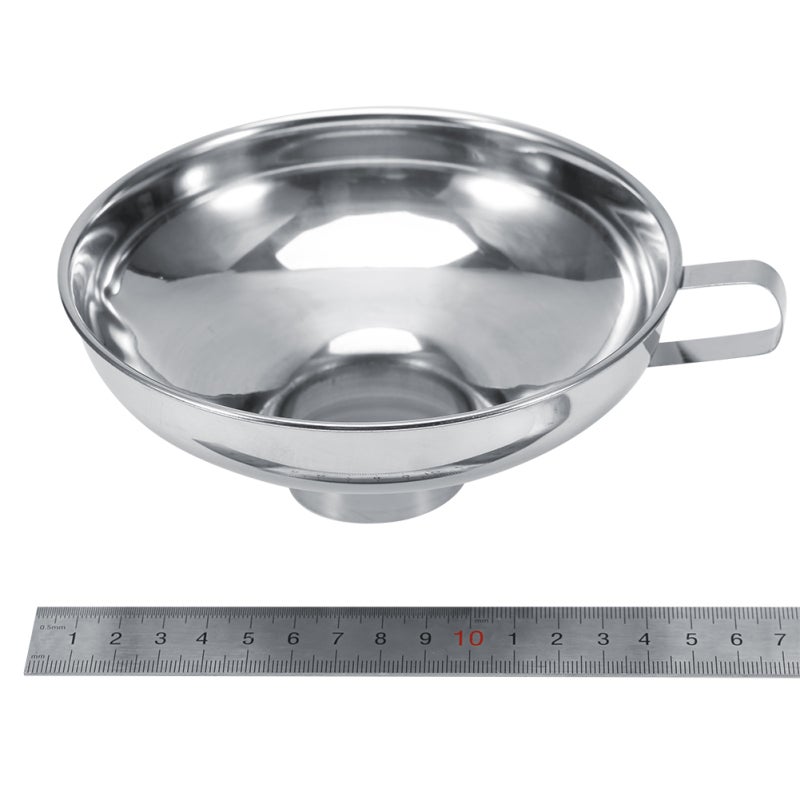 Stainless Steel Funnel Large Size Sturdy Rustproof Durable - Dual Transfer For Liquids Solids Wide Mouth Funnel for Home Kitchen Canning Jars - Image 4