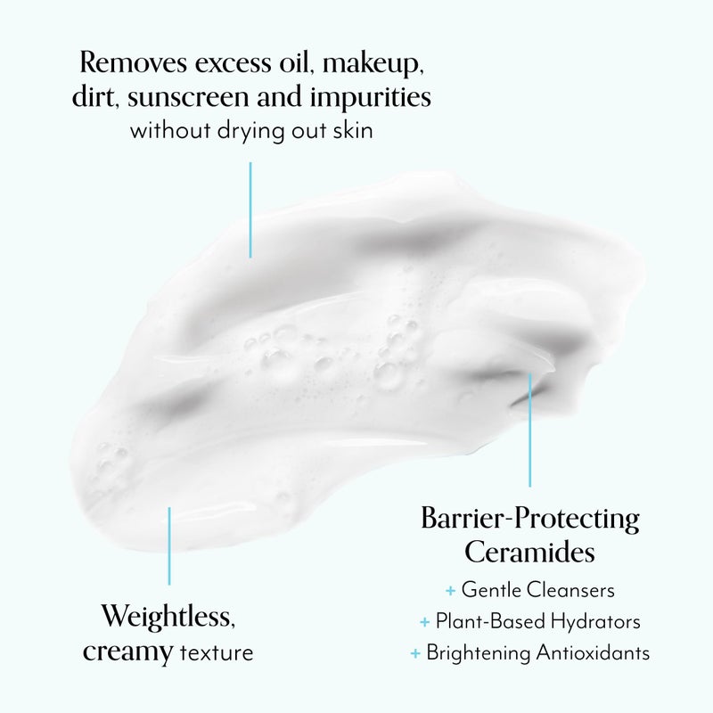 Bliss One & Done Daily Cream Facial Cleanser With Ceramides - Moisturizing Face Wash For Dry Skin - Cleanses & Removes Makeup in 1 Step- Clean, Vegan, Cruelty-Free, 6 Fl Oz - Image 2