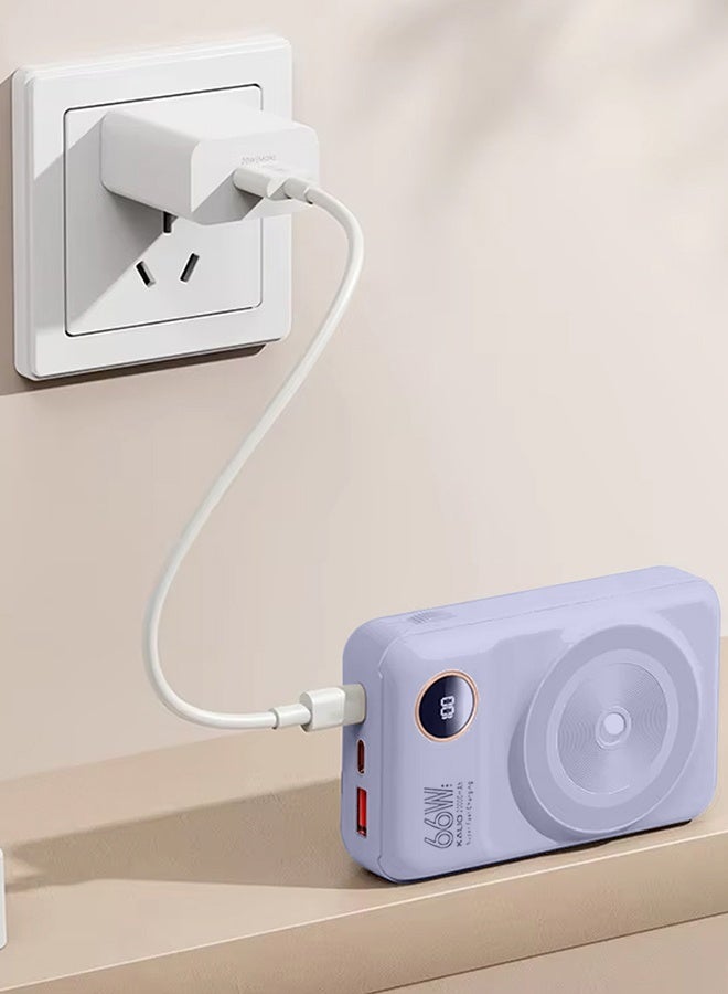 كاليو باور بانك كاليو 20000 مللي أمبير 66 واط شحن سريع مع كابلات مدمجة وتوافق MagSafe لأجهزة لايتنينج وتايب سي - عبوة من قطعتين - متعدد الألوان - Image 4