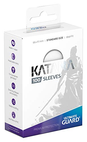 Ultimate Guard Katana Card Sleeves: 100 Standard Size TCG Sleeves, 66 x 91mm, Clear Back, Tournament Quality, No PVC & Acid-Free, High Clarity - Image 2