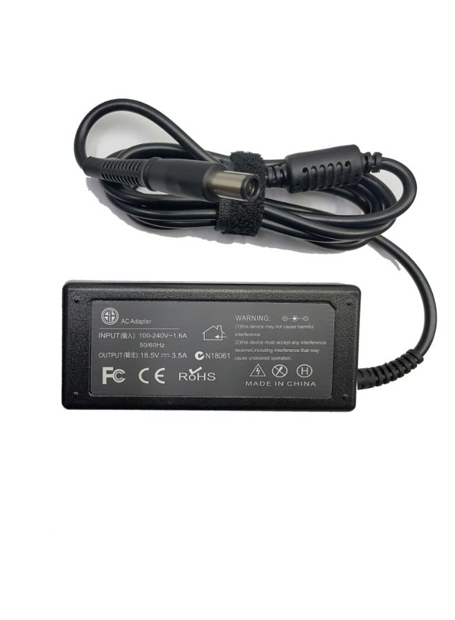 S.H Replacement Laptop Charger – Compatible with HP 18.5V 3.5A 65W 7.4×5.0mm