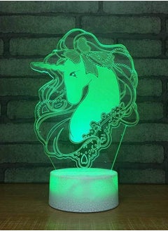 Fashion and Beauty Led Home Decor Atmosphere Creative 7 Colors Change Unicorn Modelling Sleep Table Lamp Kids Lighting