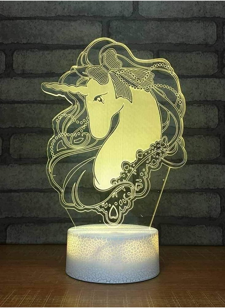 althiqahkey - Fashion and Beauty Led Home Decor Atmosphere Creative 7 Colors Change Unicorn Modelling Sleep Table Lamp Kids Lighting - Image 1