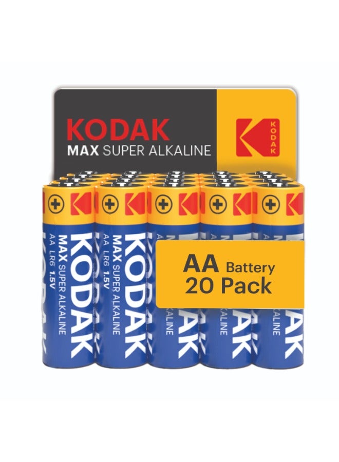 Kodak 20 Pack Max Alkaline AA Superior Batteries - Image 1