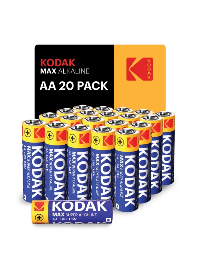 Kodak عبوة 20 بطارية AA قلوية ماكس سوبر - Image 1