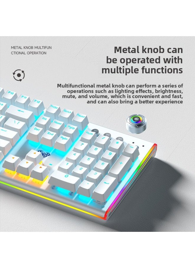 Generic 20 Mechanical Keyboard Electric Competition 10 Engraved Notebook F30 Universal Desktop Computer 4 Key Game Dedicated Side Engraved-Color:Black Axis-[cloud Woof] Theme Model-keyboard And Mouse Set-no  - Image 3