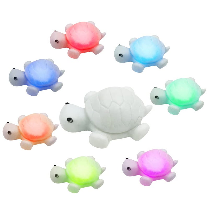 AFUNTA 4 PCS Cute Turtle Night Light, 7 Colors Changing Night Light for Kids Room 3D LED Lamp Cute Animal Night Light,  Light for Home Decoration, Decor Gift - Image 1