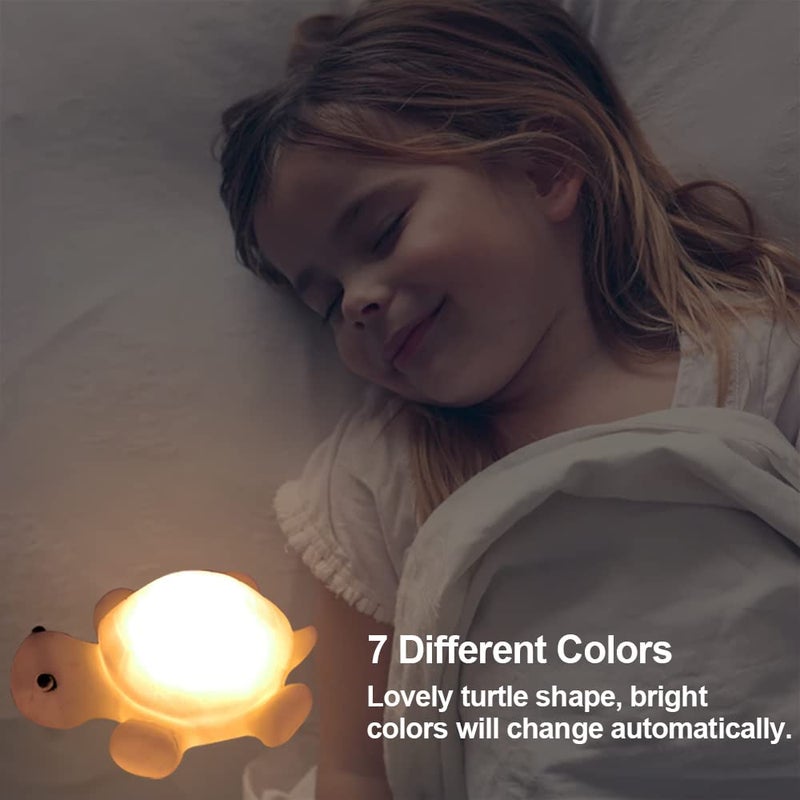 AFUNTA 4 PCS Cute Turtle Night Light, 7 Colors Changing Night Light for Kids Room 3D LED Lamp Cute Animal Night Light,  Light for Home Decoration, Decor Gift - Image 2