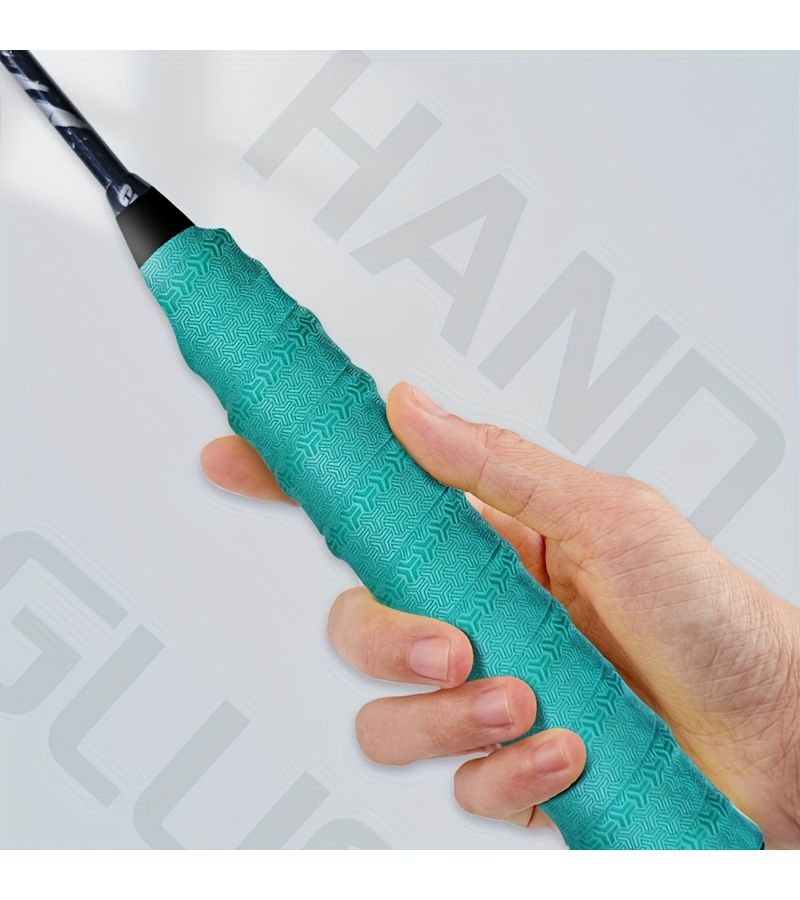 Aqua Blue Anti-Slip Sweat Absorbent Tennis Racket Grip Tape With Improved Shock Absorption - Image 3