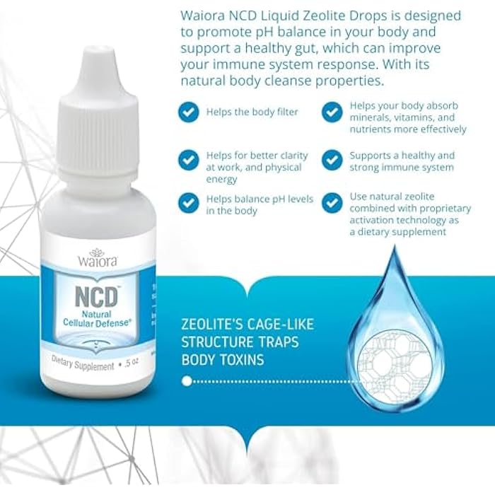Waiora Natural Cellular Defense (NCD) Liquid Supplement, Advanced Mineral & Botanical Formula, Daily Immune & Cellular Wellness, Easy Absorption Drops, pH Balance, Cleansing (One .5 oz Bottle, 90 serv.) - Image 4