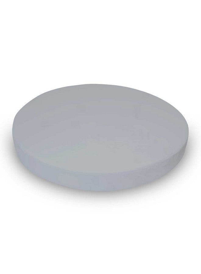 SHEETWORLD.COM SheetWorld Fitted 100% Cotton Percale Oval Sheet, Fits Stokke Mini 23 x 29, Solid Grey Woven, Made in USA - Image 1