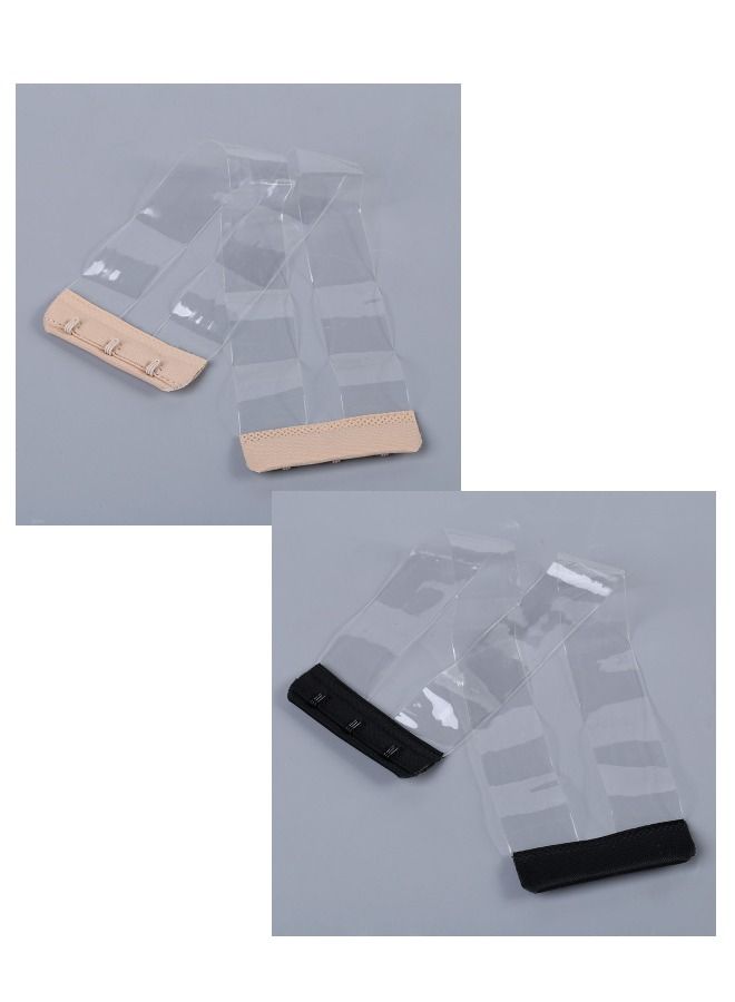 Meetion 2 قطع مشبك تمديد حمالة صدر غير مرئي للنساء غير قابل للانزلاق 3 خطافات لتمديد حمالة الصدر أحزمة ملابس بدون ظهر - Image 3