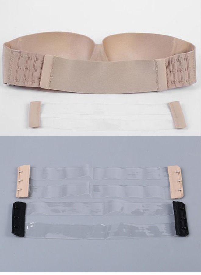 Meetion 2 قطع مشبك تمديد حمالة صدر غير مرئي للنساء غير قابل للانزلاق 3 خطافات لتمديد حمالة الصدر أحزمة ملابس بدون ظهر - Image 1