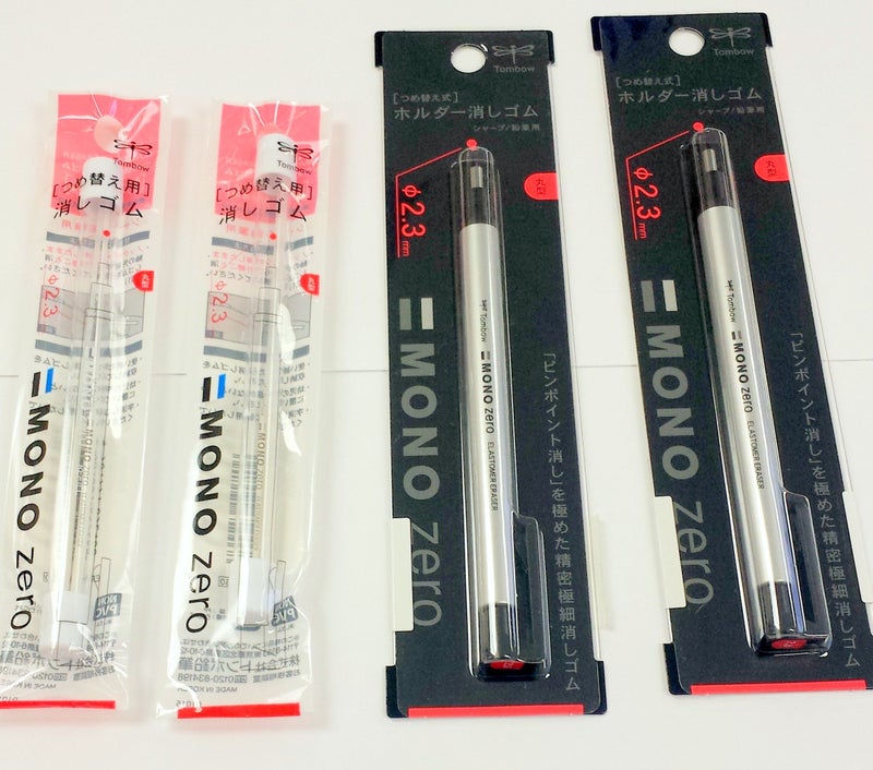 Tombow Value Pack of 2 Tombow Mono Zero Erasers & 4 refills - Image 1