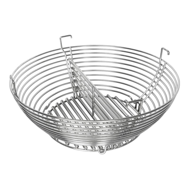 Lump Charcoal Fire Basket Fits for Kamado Joe Big Joe Accessoriesstainless Steel Charcoal Ash Basket with Divider Grill Parts for Big Joe