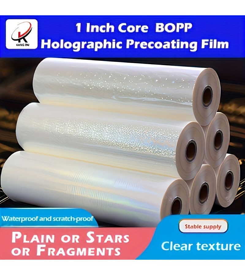 12.6 Inches X 656 Feet BOPP Holographic Precoated Film 0.94 Mil Thick Stars Pattern Waterproof Scratch Proof For Electronics Office Use - Image 1