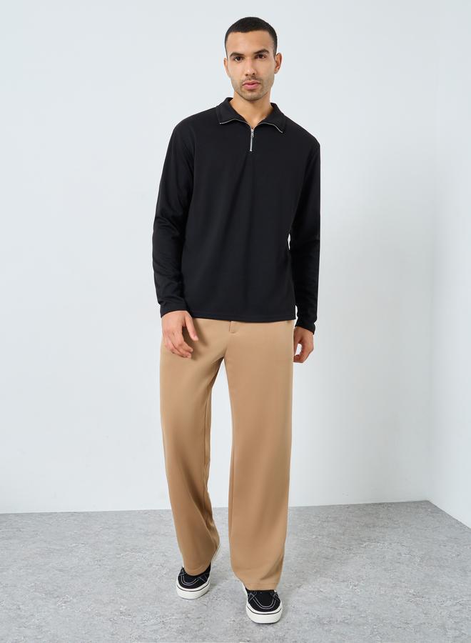 ستايلي سويت شيرت بنقشة وسحاب ربع أمامي - Image 2