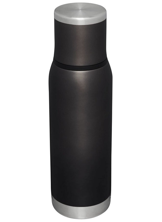 Stanley - Stanley Adventure-To-Go Vacuum Bottle 25 oz | Wide Mouth with Leakproof Cup Lid | Keep Drinks Hot or Cold | Packable for Travel | Insulated Stainless Steel Thermos | BPA-Free | Charcoal Glow - Image 1