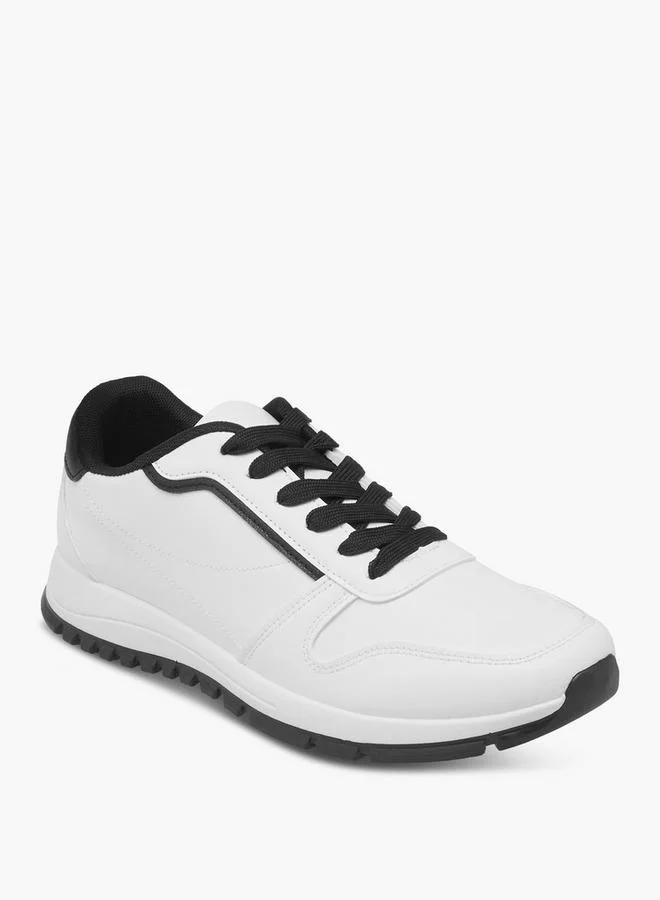 Men Panelled Sneakers with Lace-Up Closure
