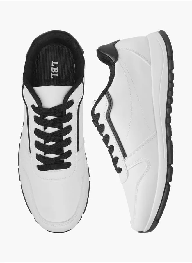 LBL by Shoexpress Men Panelled Sneakers with Lace-Up Closure